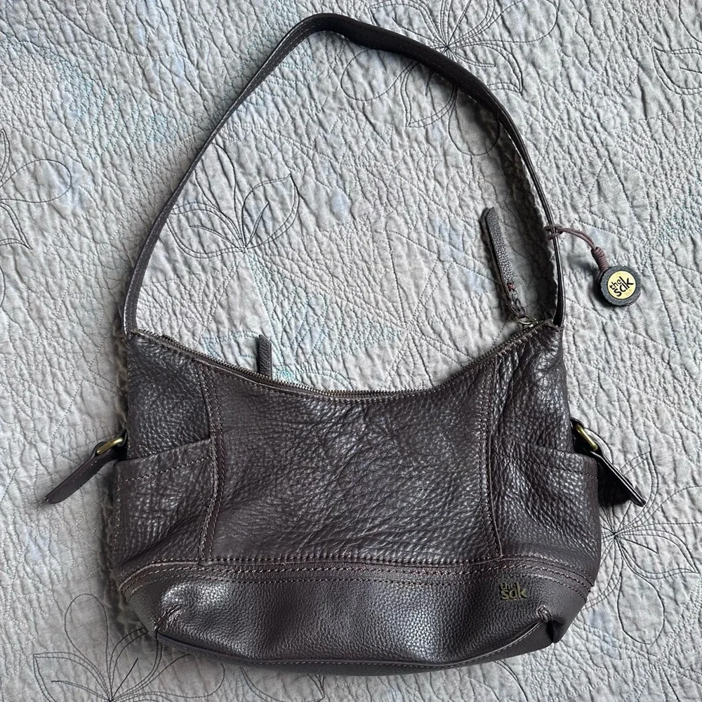 The Sak brown pebbled leather shoulder bag - Picture 1 of 10